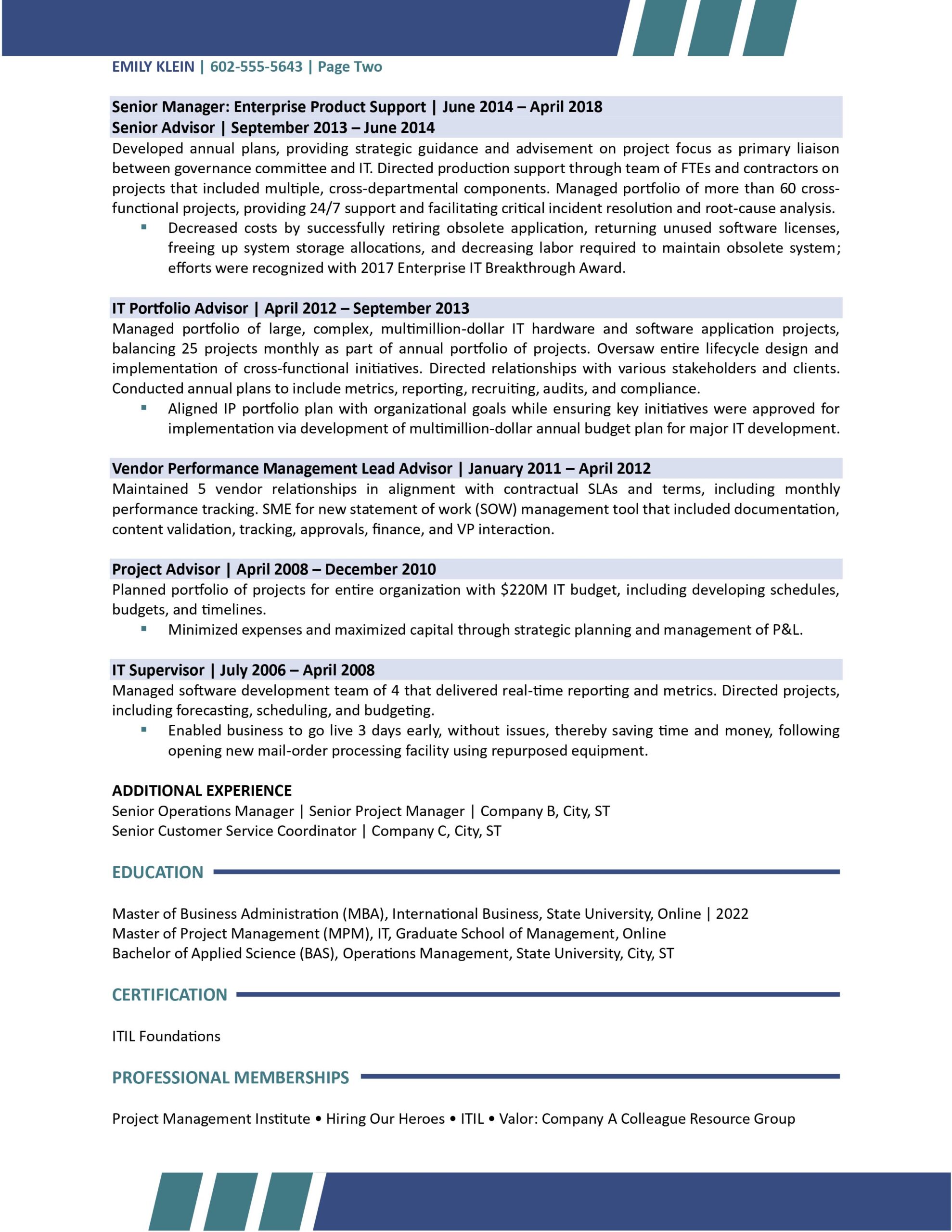 Resume Samples - Your Career Advocate